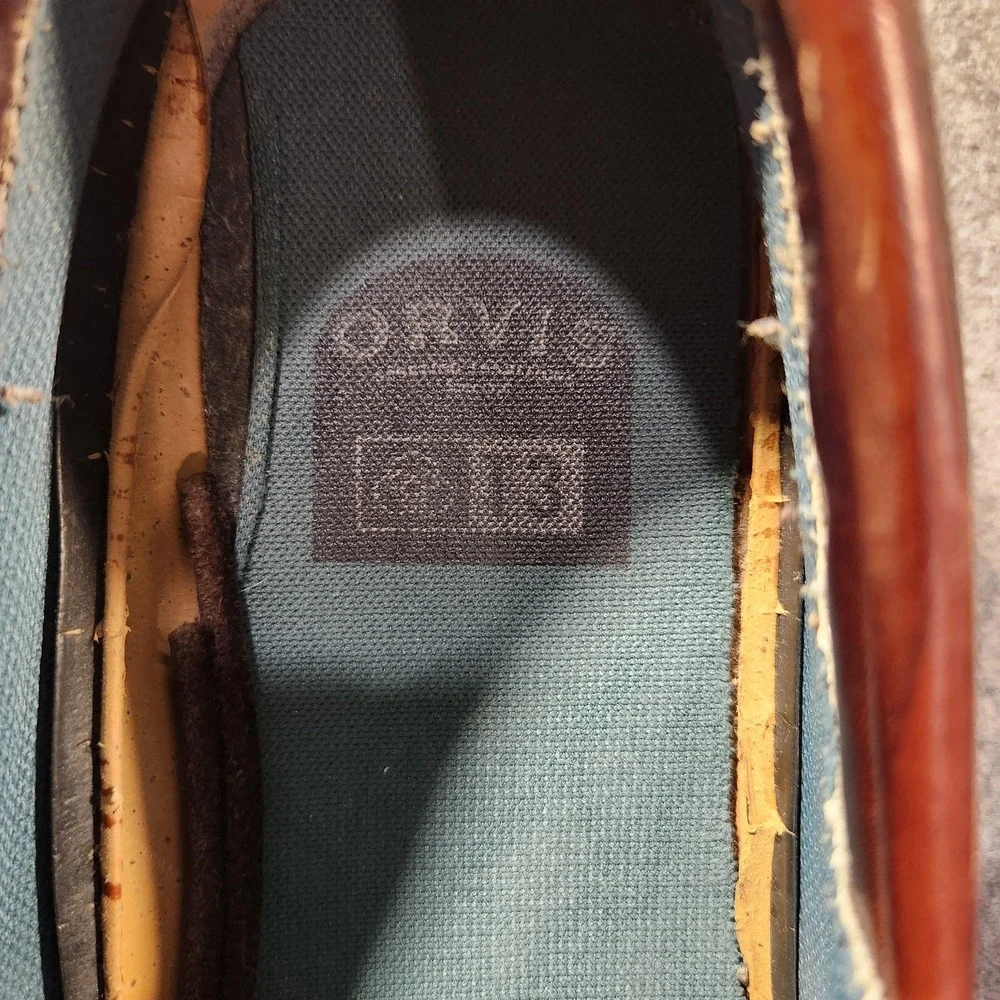 Orvis Shoes Mens Size 13‎ Brown Leather Boat Deck Moc Toe Casual Lace Up Comfort